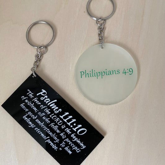 Custom Bible Verse Keychain